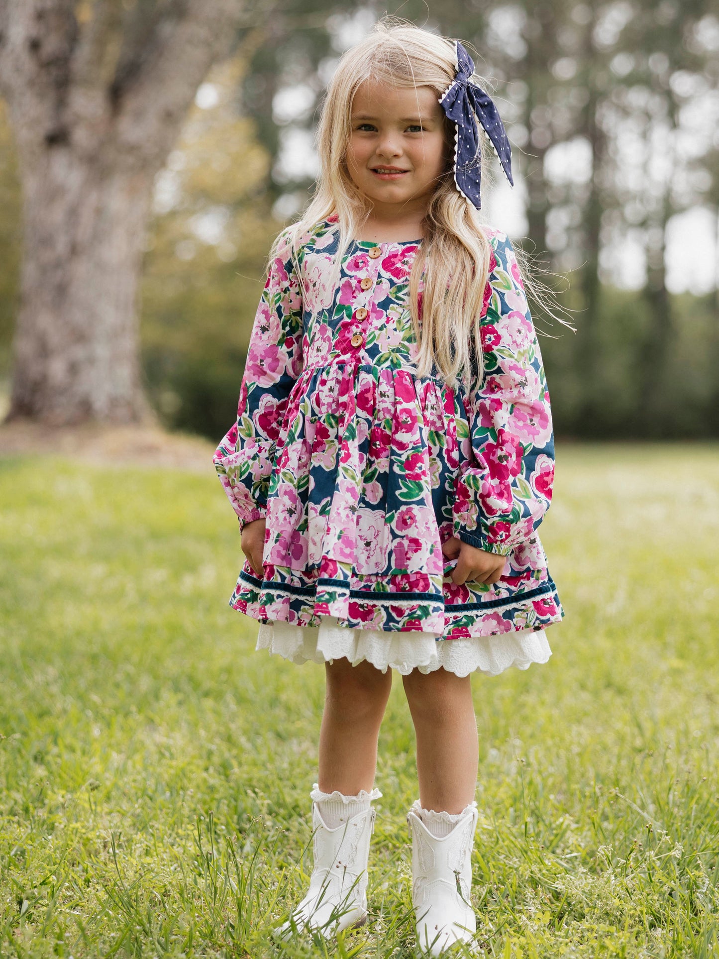 Margo Dress - Purple Blooms