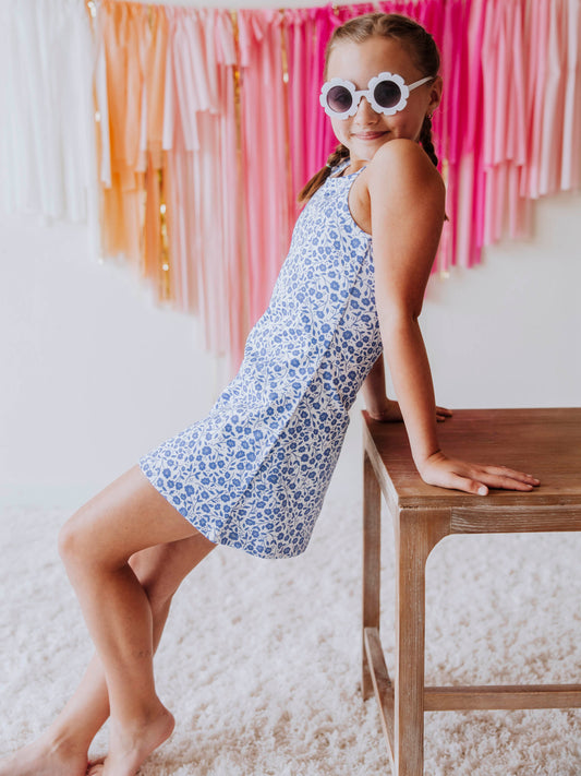 Racerback Tank Dress - Lovely Petals