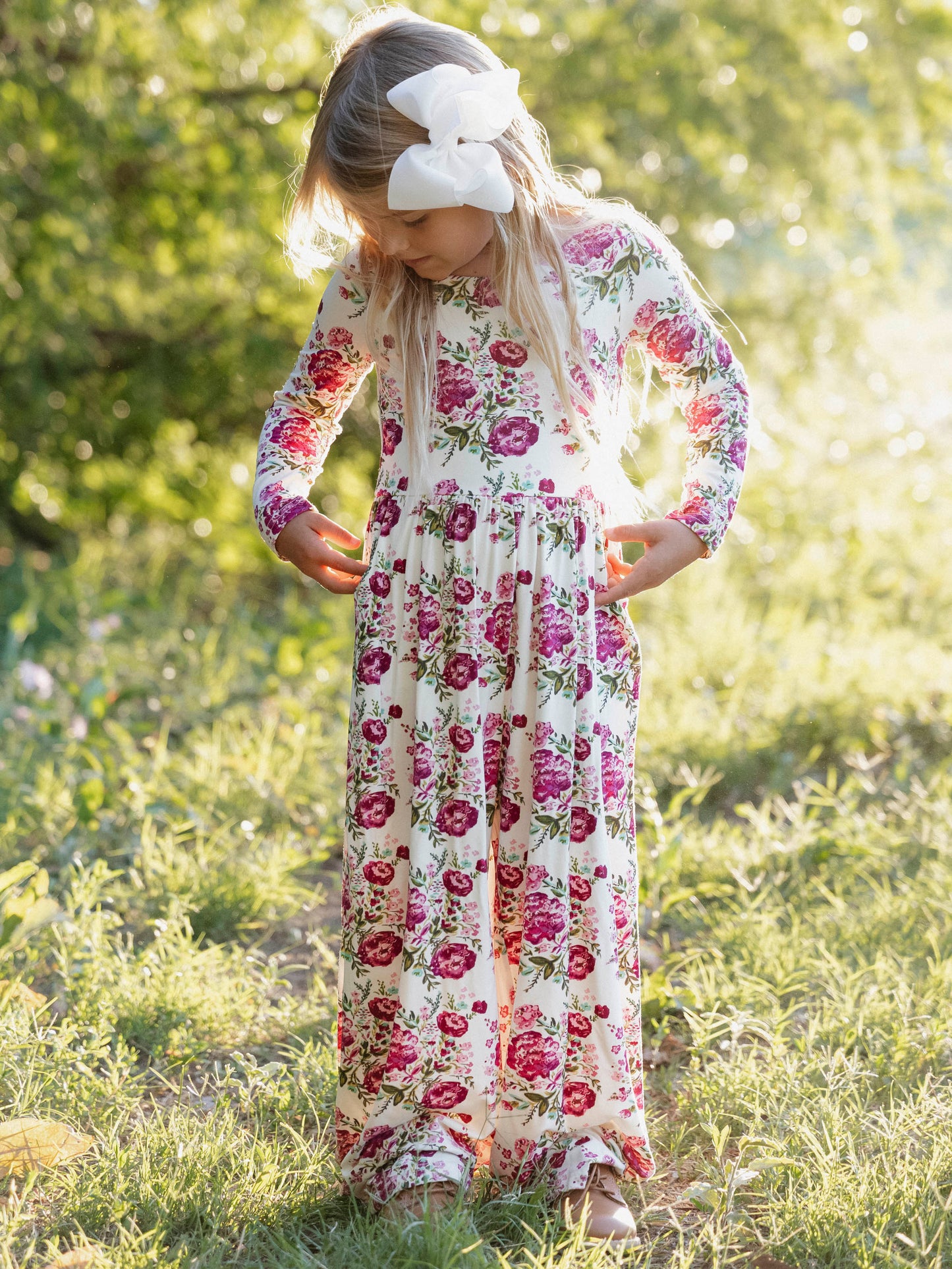 Leggy Romper - Autumn Flowers