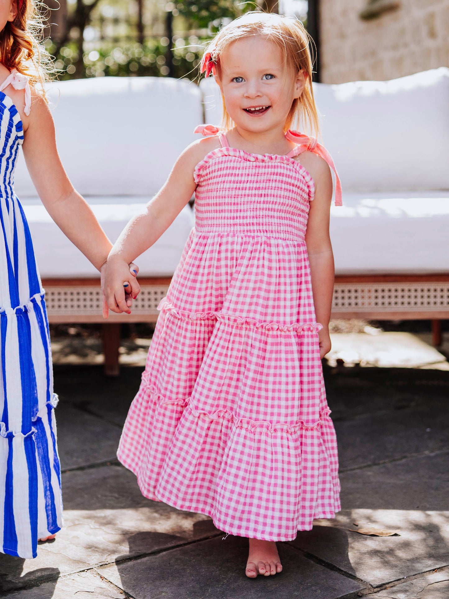Beach Dress - Pink Check