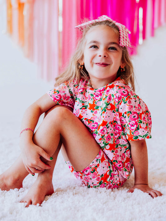 All in Motion Set - Glowing Pink Flowers