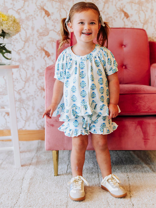 Flowy Ruffled Button Set - Nostalgia