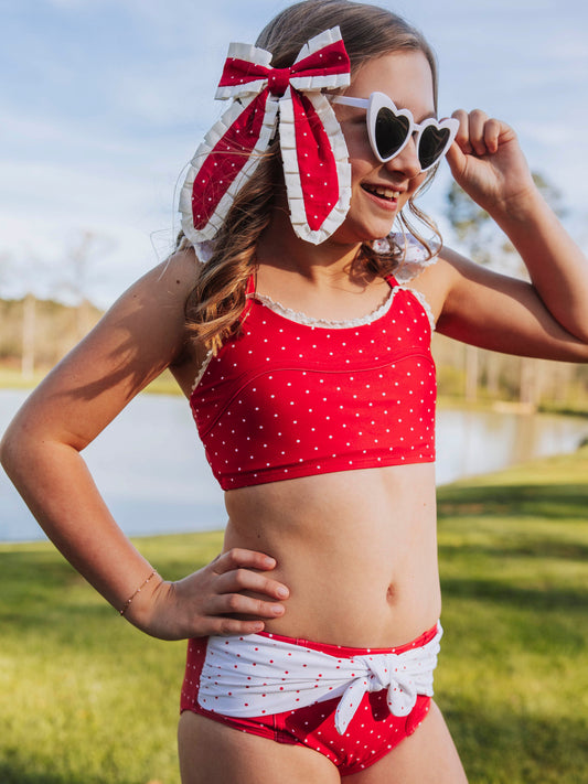Retro Tankini - Red Dotty