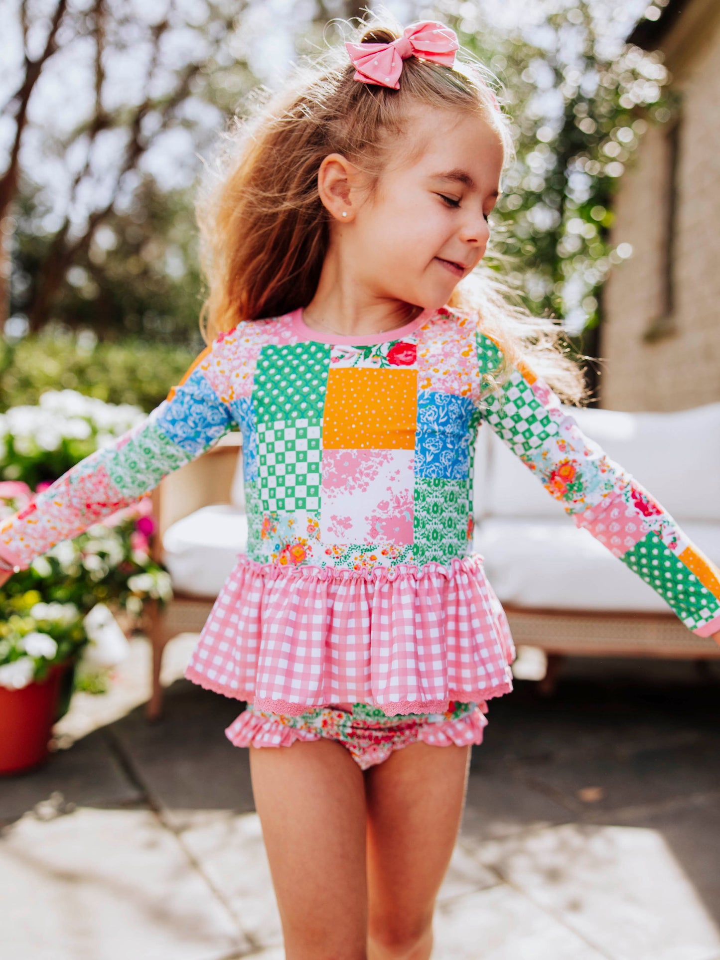Micah Rash Guard - Floral Patchwork
