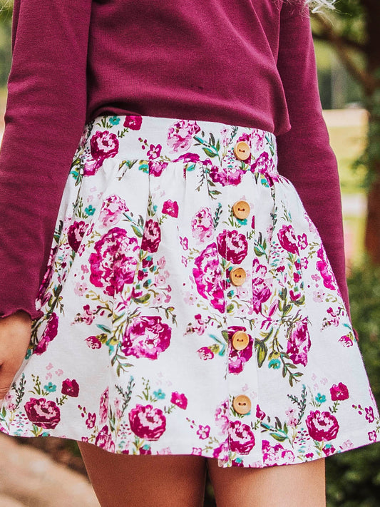 Garden Skort - Autumn Flowers