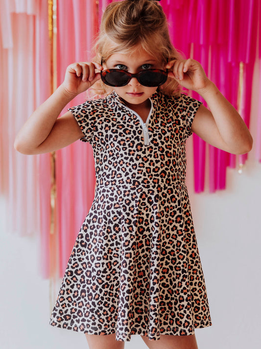 Active Zip Dress - Leopard