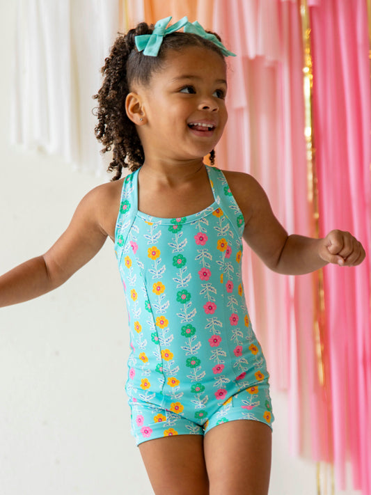 Strappy Leotard - Playful Daisy