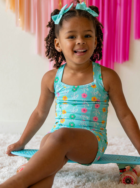 Strappy Leotard - Playful Daisy