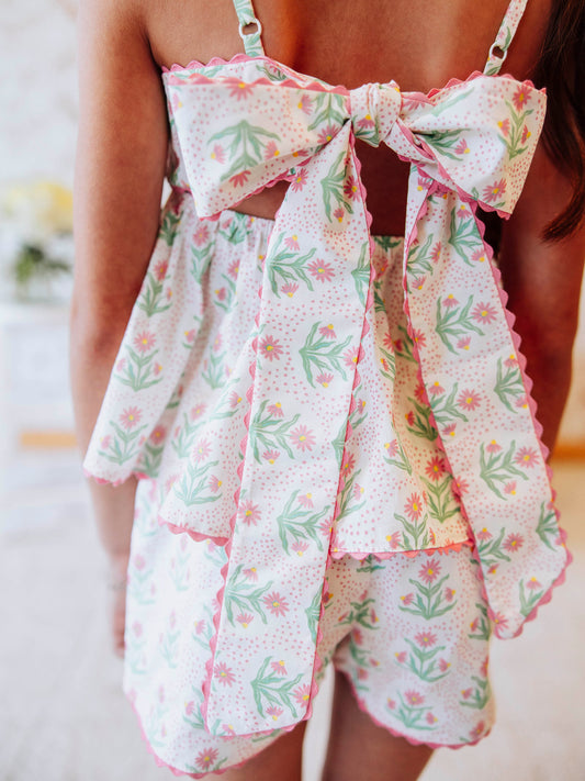 Ellie Tie Set - Strawberry Daisies