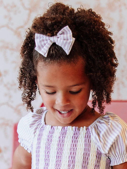Bow Set Duo - Purple Stripe