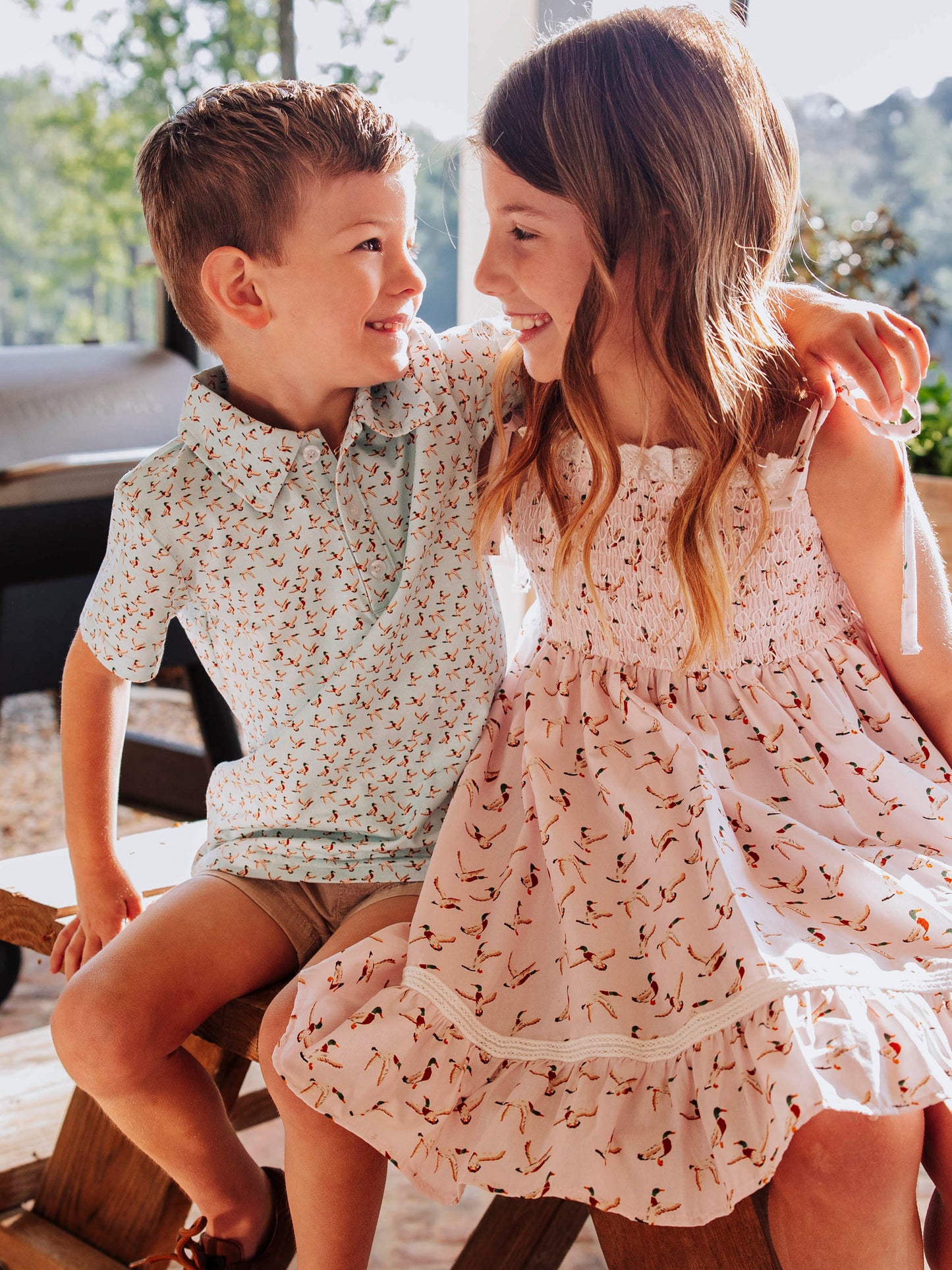 Audrey Smocked Dress - Fly Away Pink