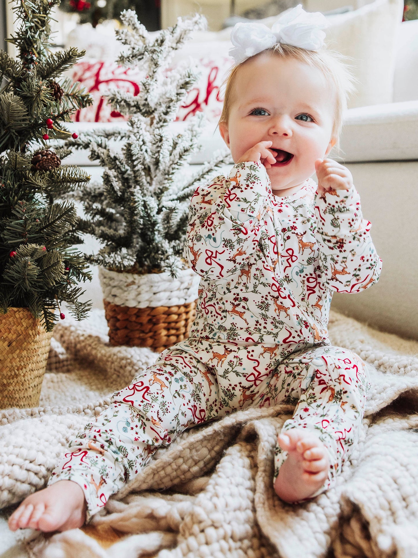 Cloud Layette - Holly Jolly Reindeer