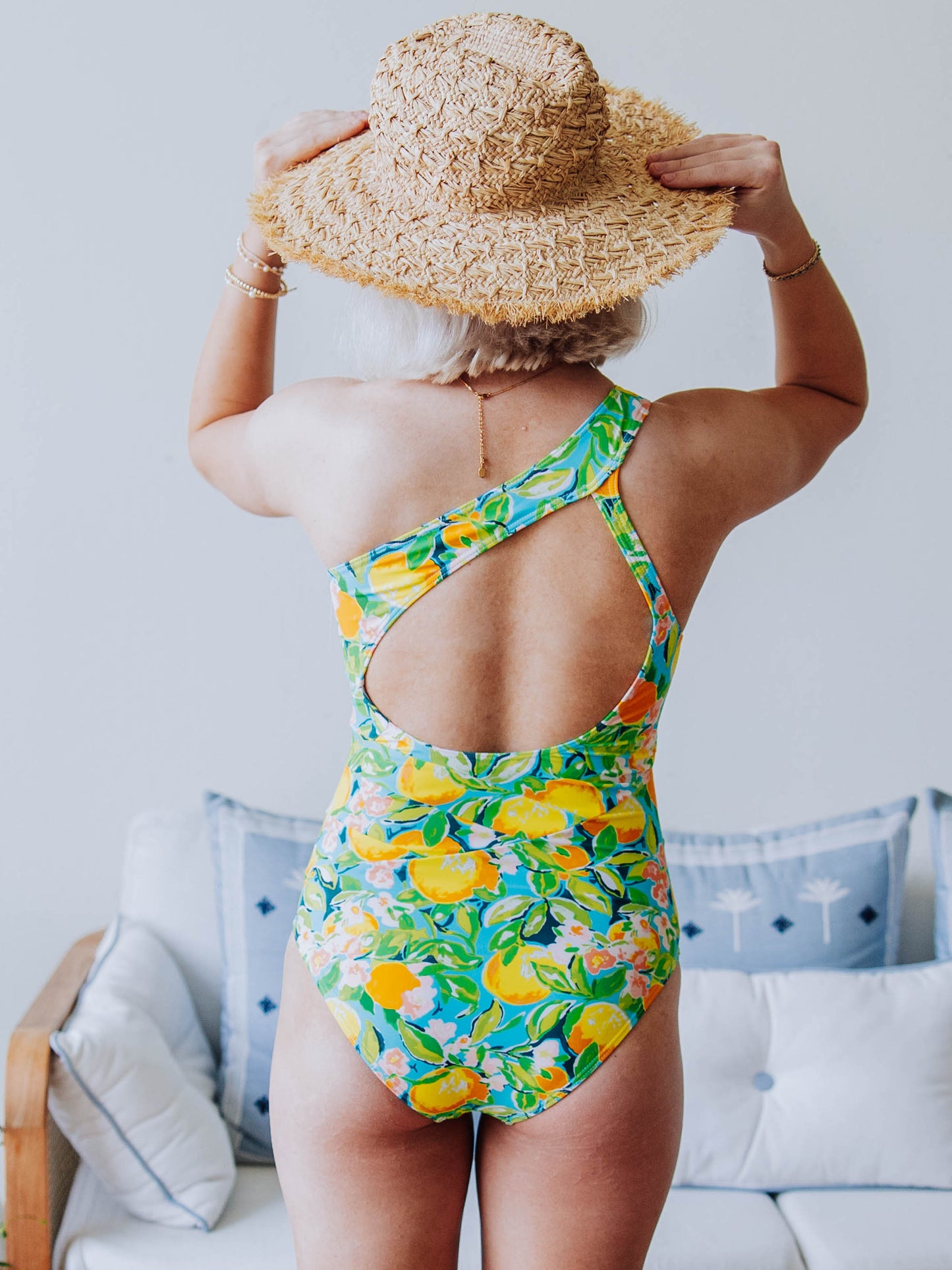 Women's Madelyn One Piece - Bright Lemon Floral
