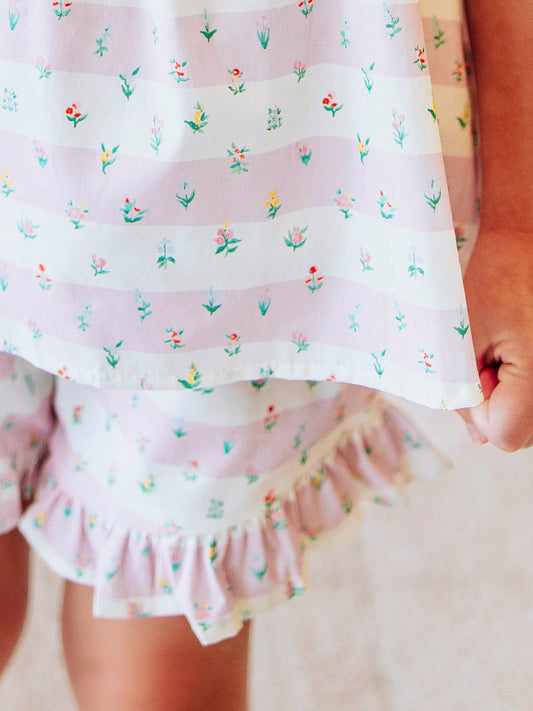 Summer Play Set - Floral Drop Stripe