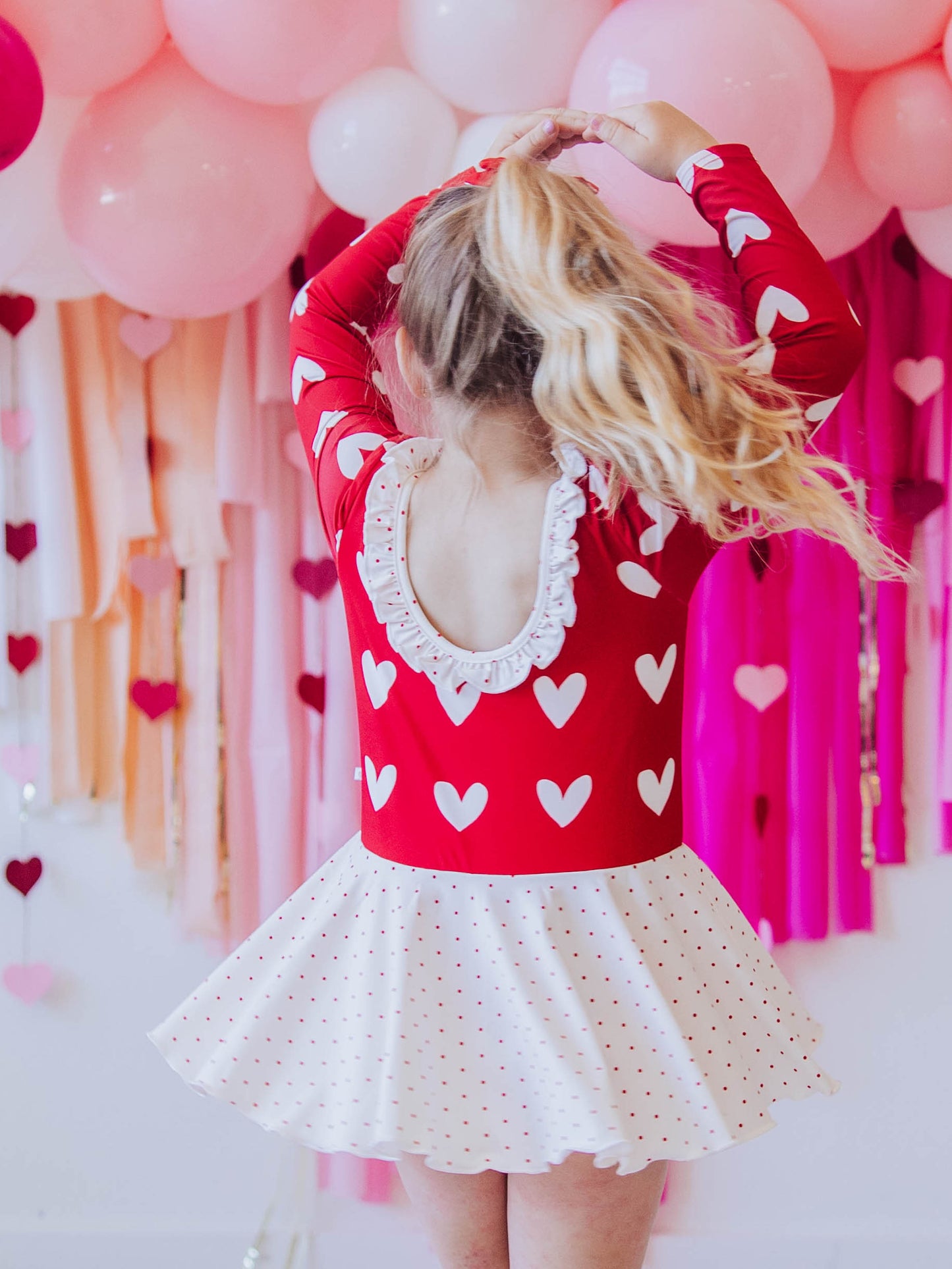 Skirted Leotard - Heartbreaker in Red