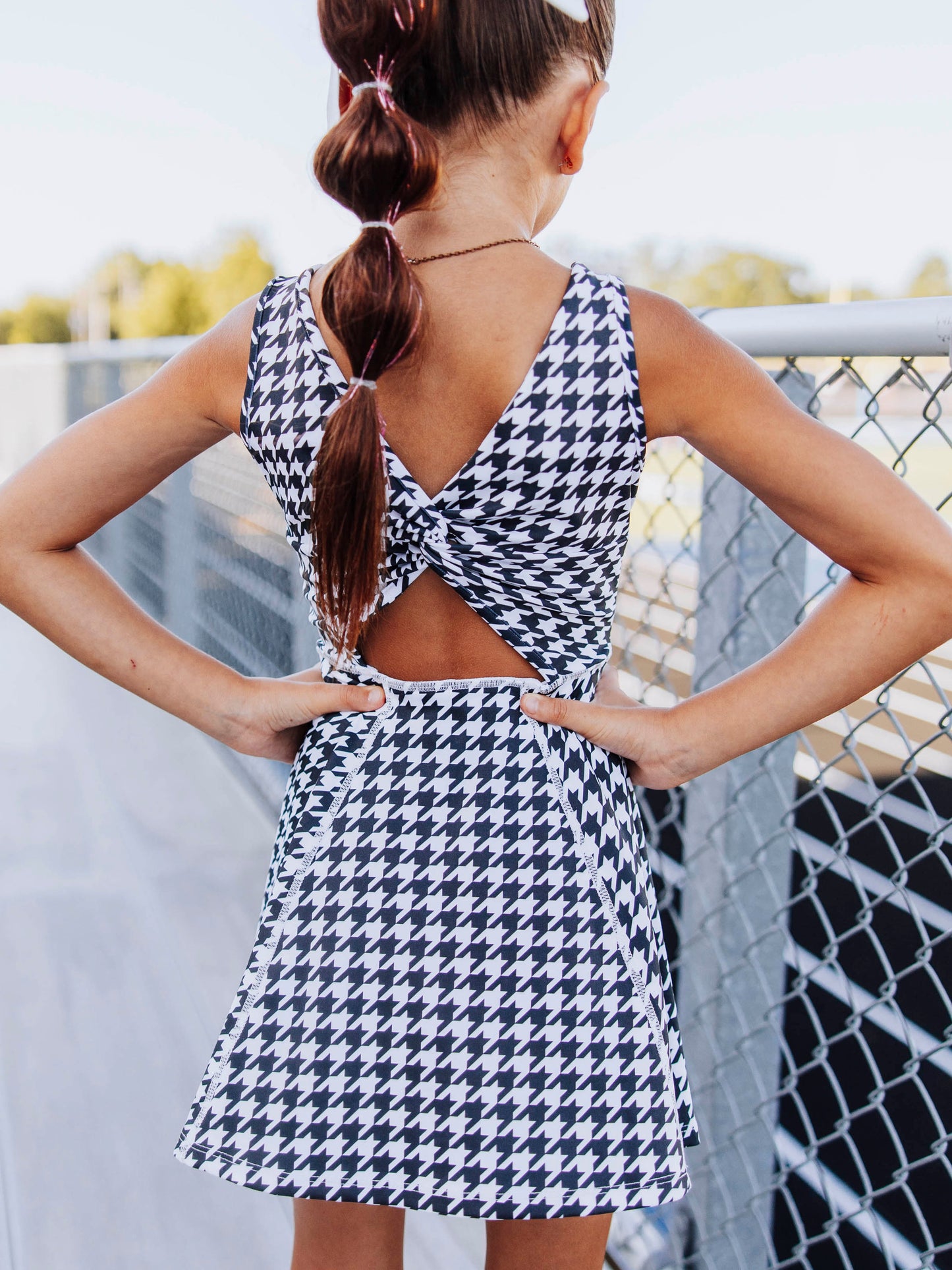 Tennis Dress - Black Houndstooth