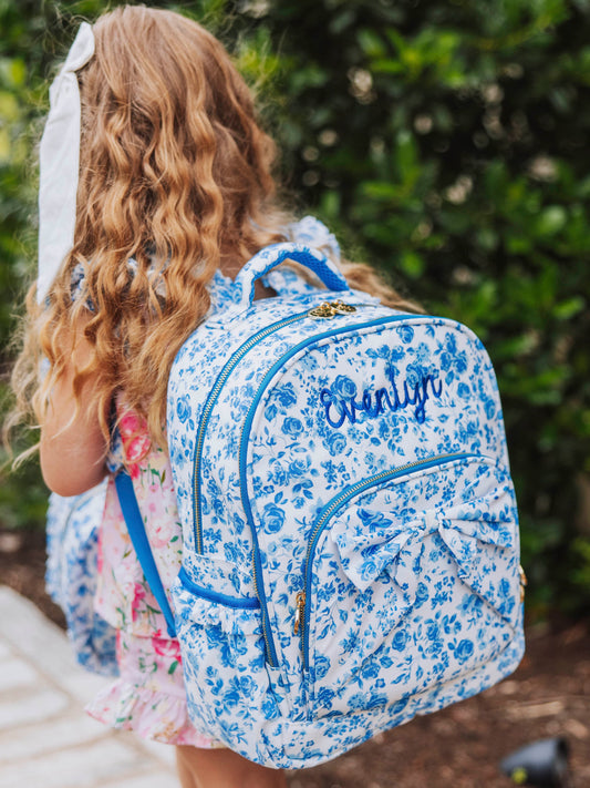 Seelie Bow Backpack - Blooming Blues