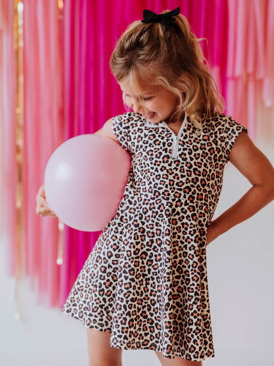 Active Zip Dress - Leopard