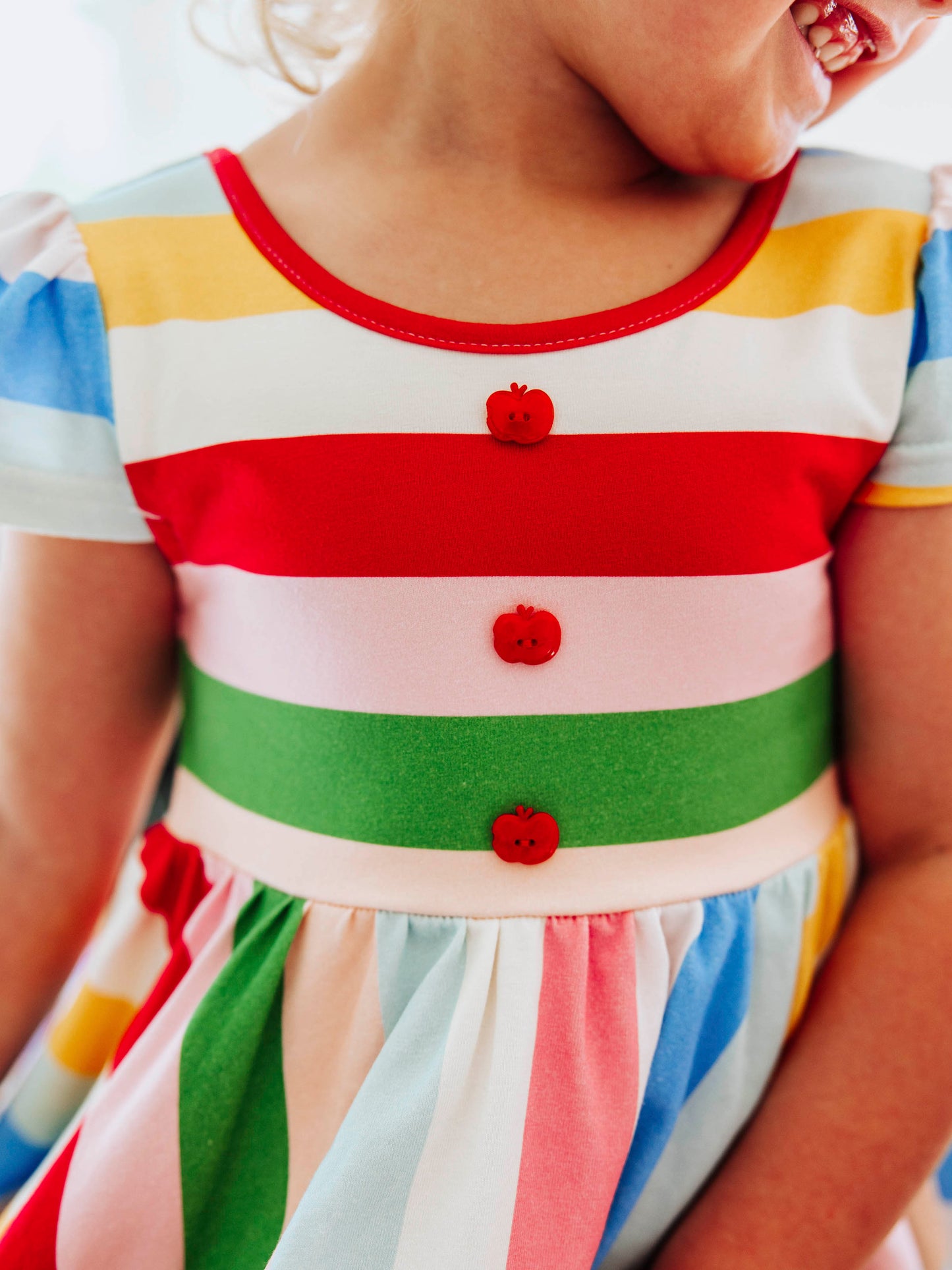 Flair Dress - Crayon Stripes