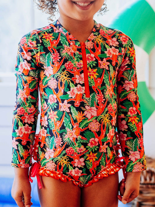 Solid Rash Guard - Tropical Monkeys