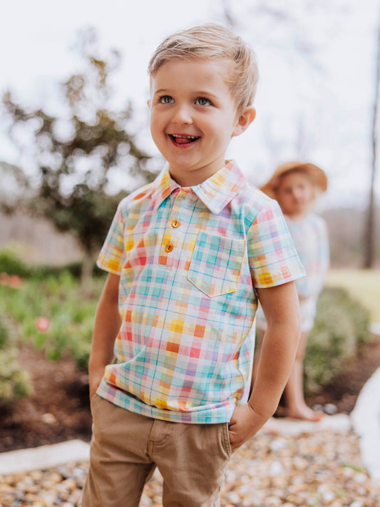 Polo Shirt - Sunny Day Plaid
