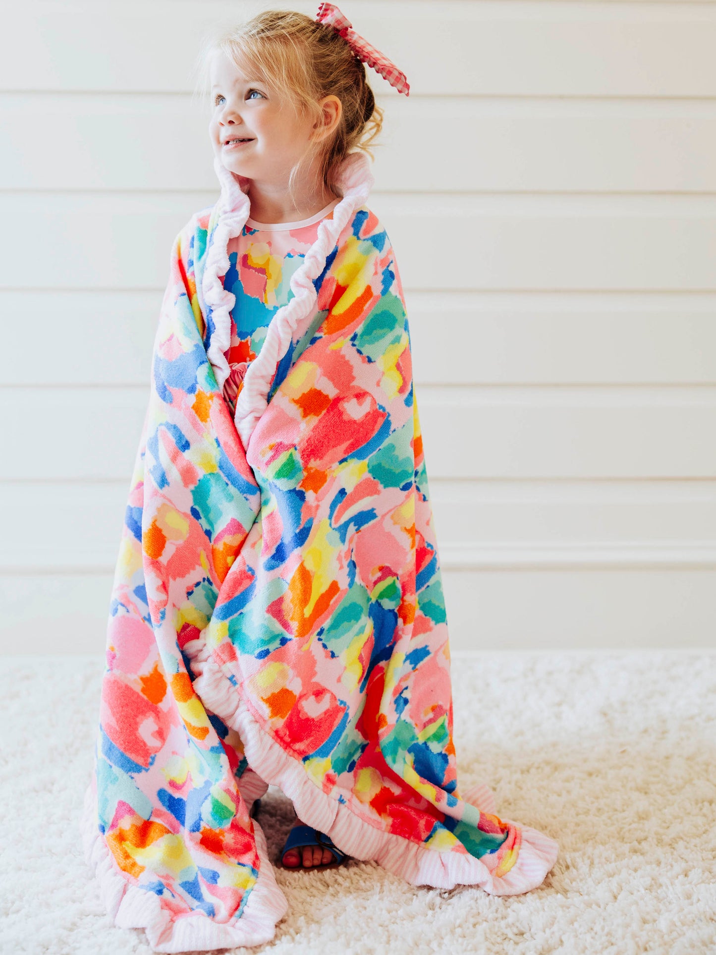 Ruffled Towel - Rainbow Splash