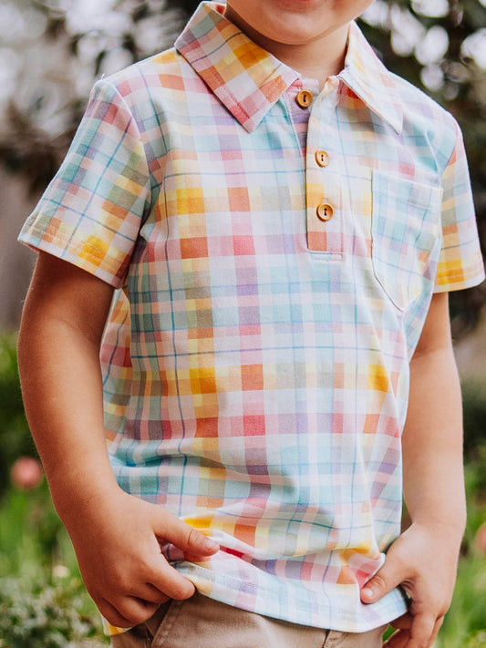 Polo Shirt - Sunny Day Plaid