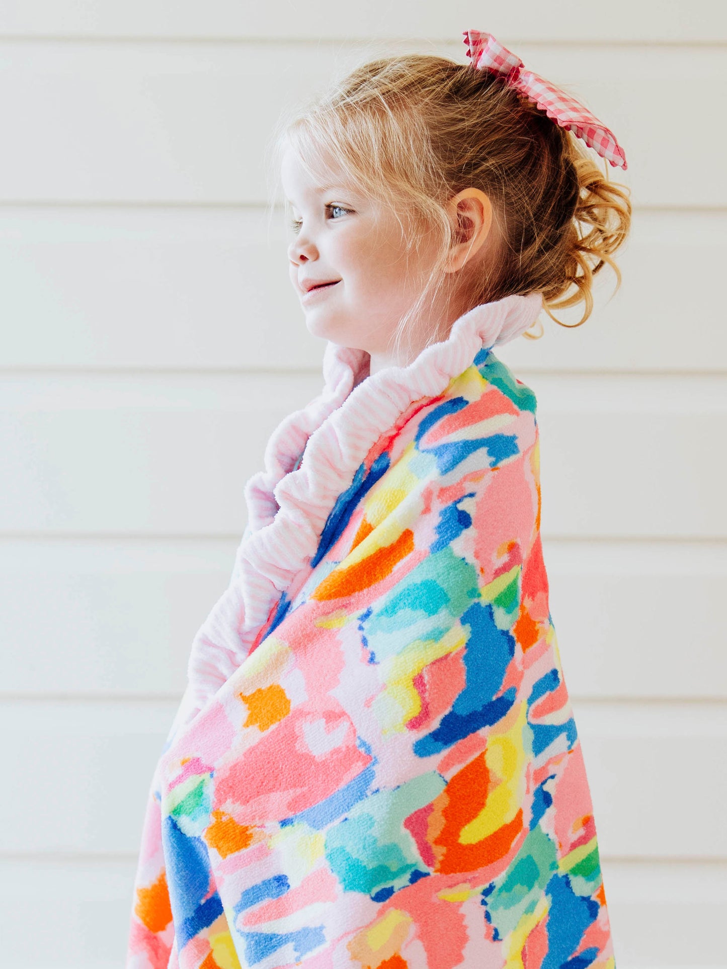 Ruffled Towel - Rainbow Splash