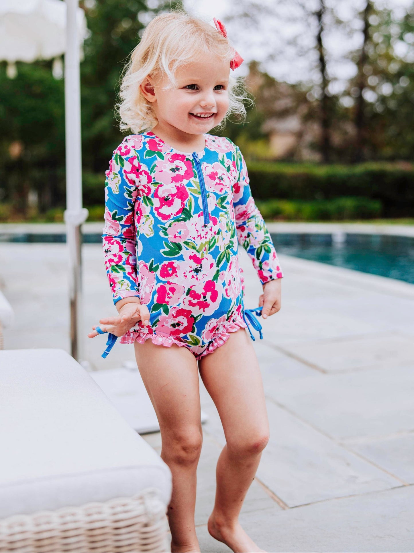 Solid Rash Guard - Joyful Poppies