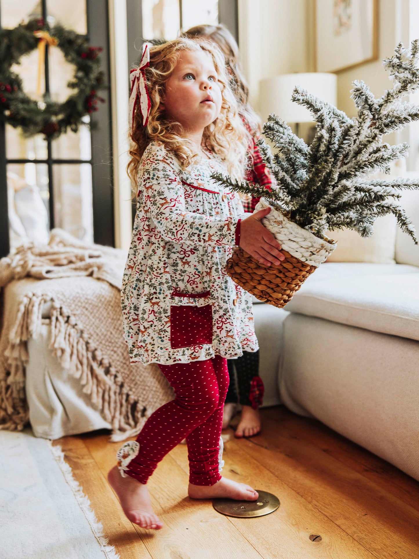 Girly Button Set - Holly Jolly Reindeer