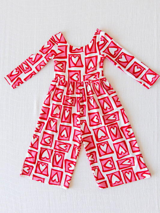 Leggy Romper - Fun Hearts