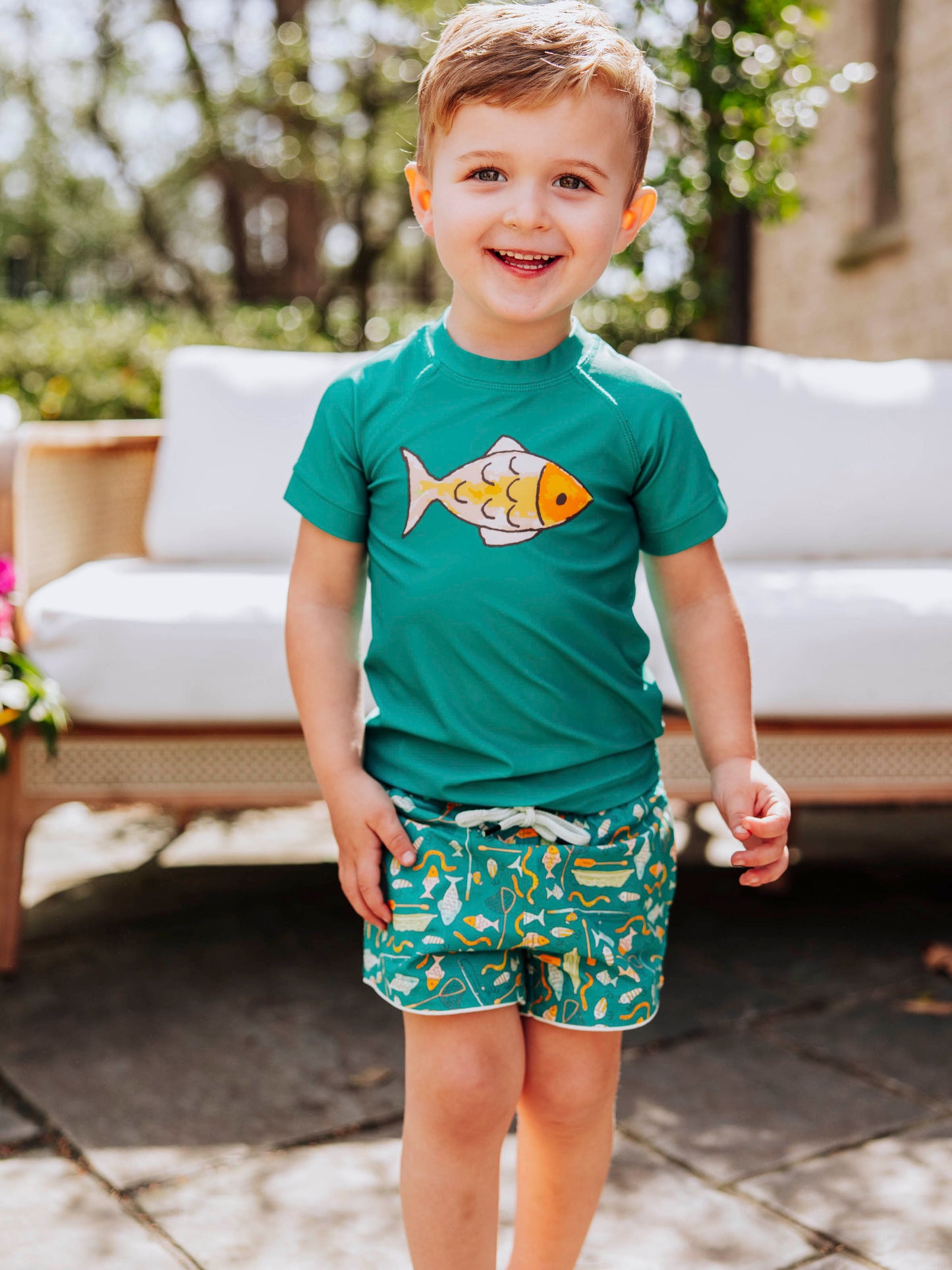 Boy's Swim Trunks - Gone Fishin'