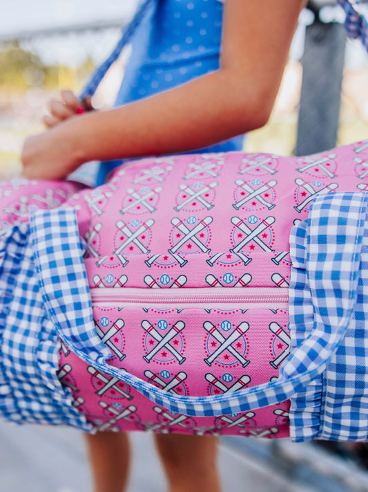 Everyday Duffle - Baseball Bats Pink