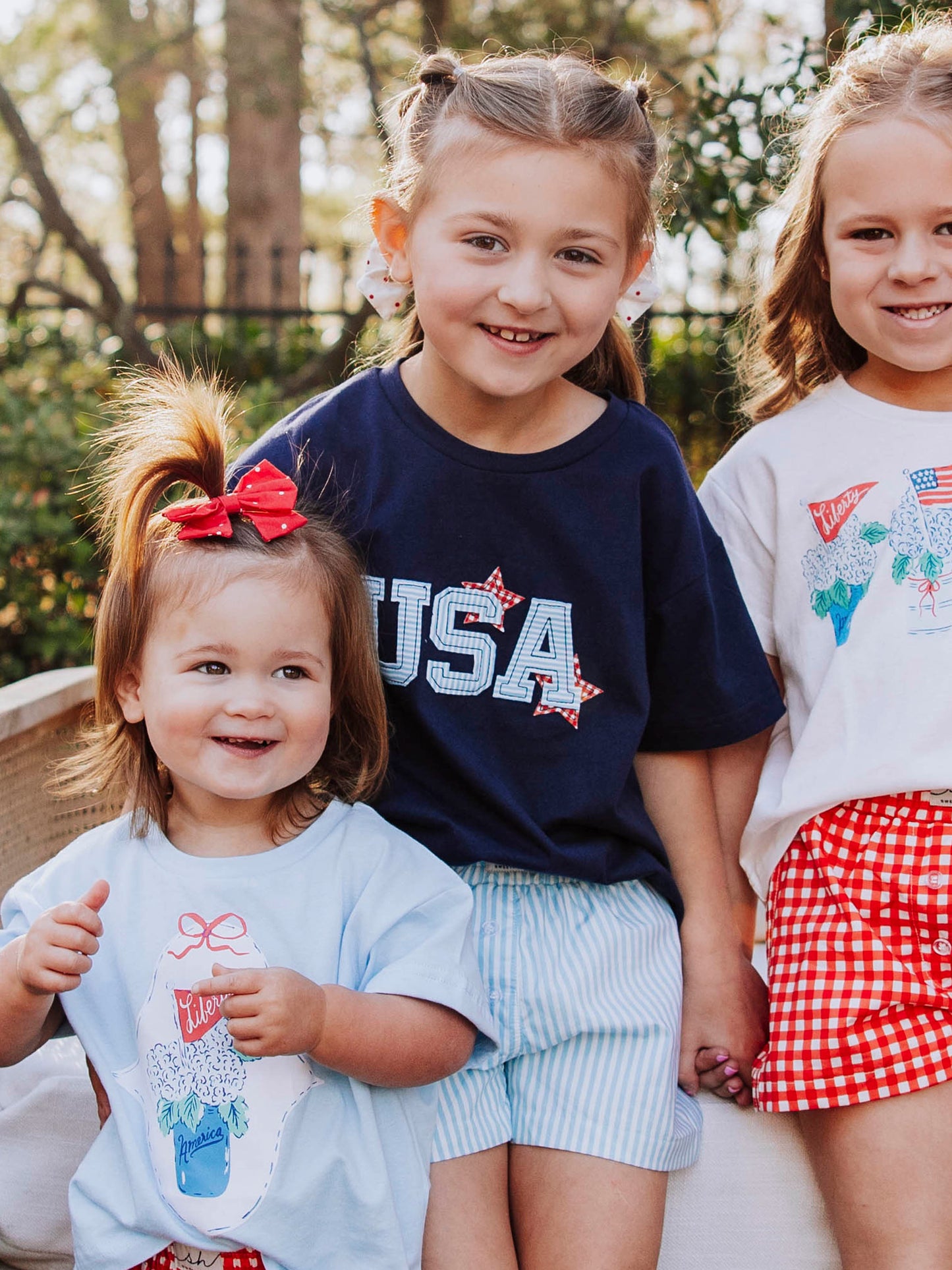 Applique Tee - Navy USA Stars