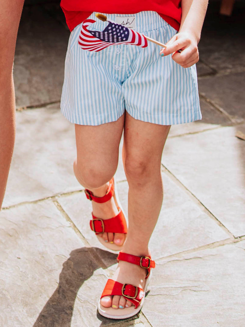 Ankle Strap Sandals - Red