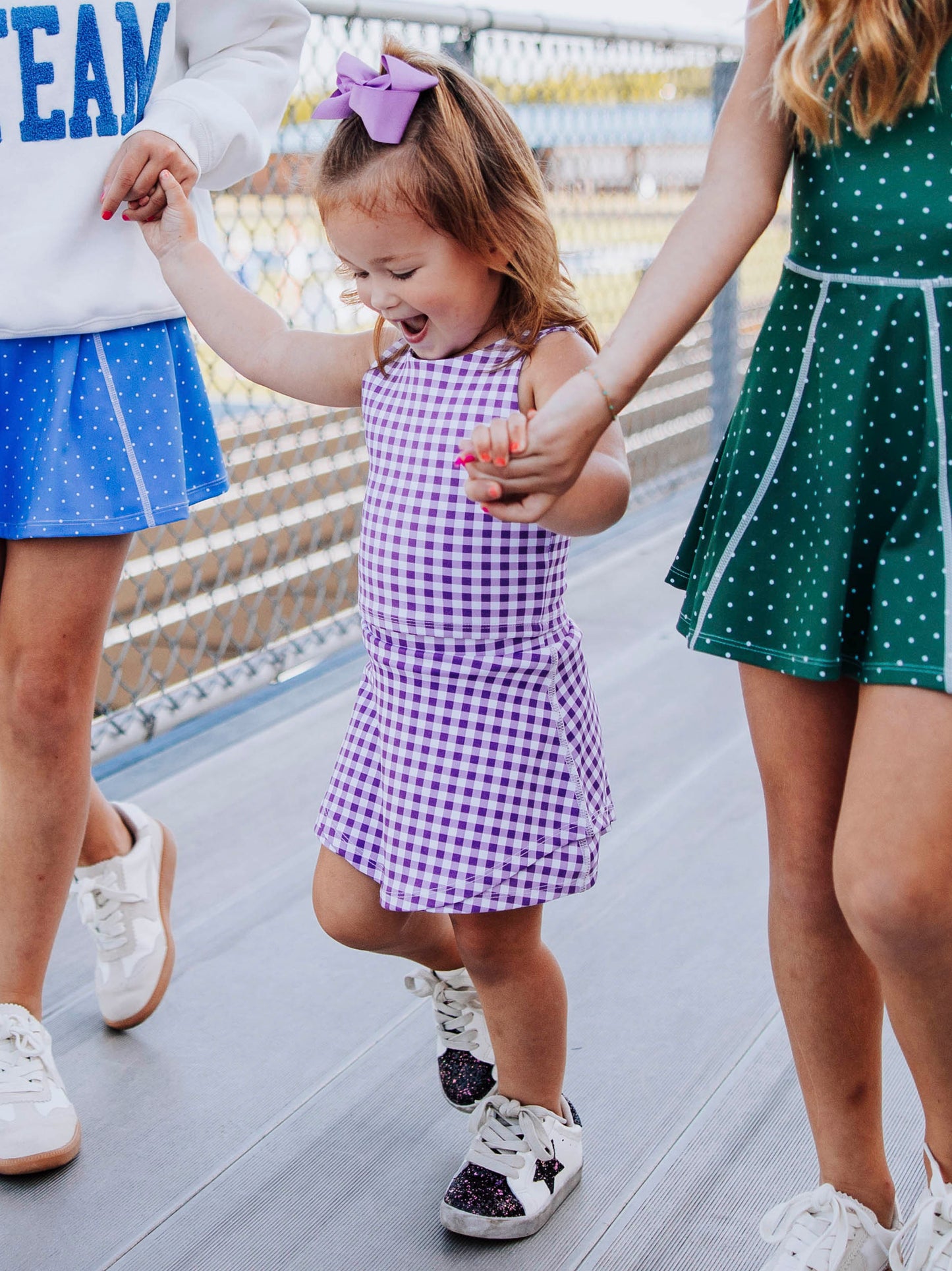 Active Skort Set - Purple Check
