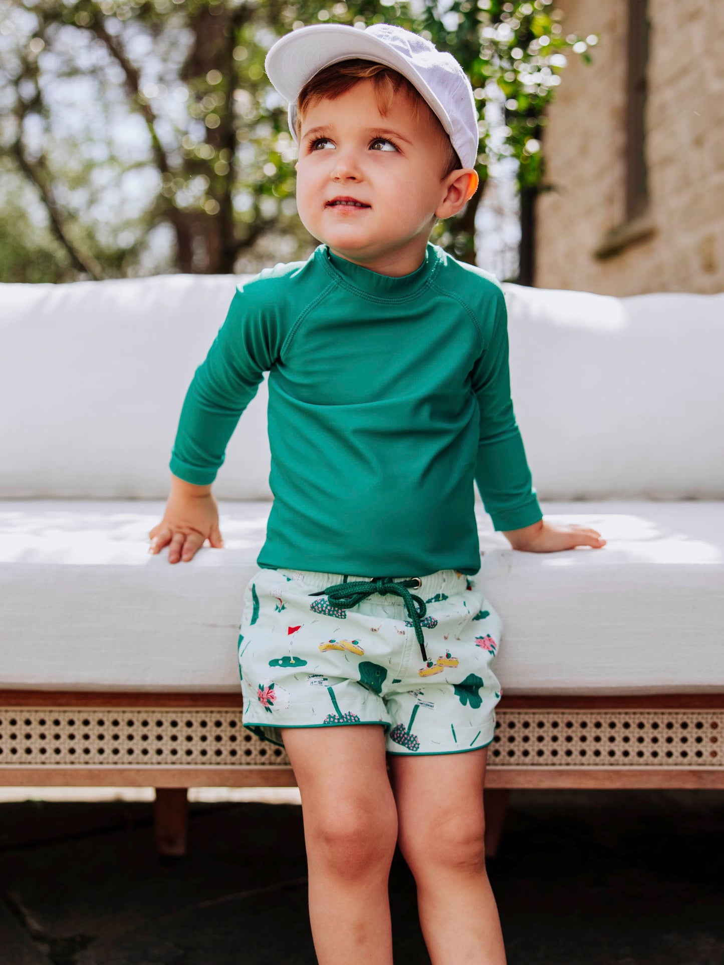 Boy's Rash Guard - Masters Green