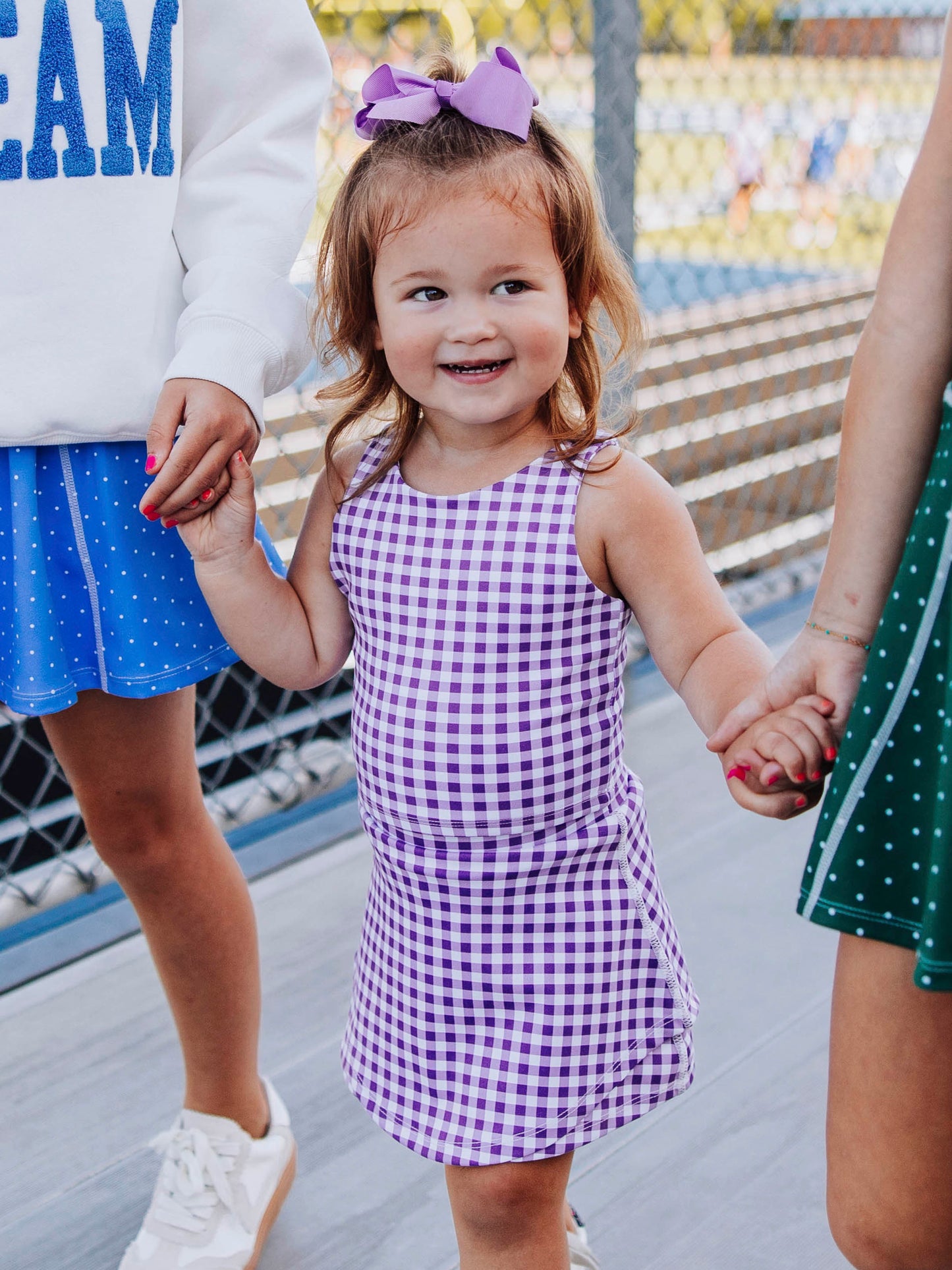Active Skort Set - Purple Check