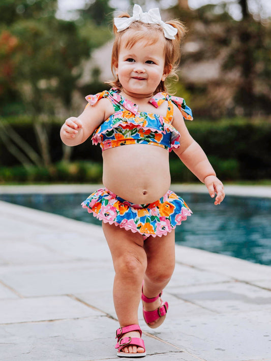 Minnie Skirted Bikini - Watercolor Floral
