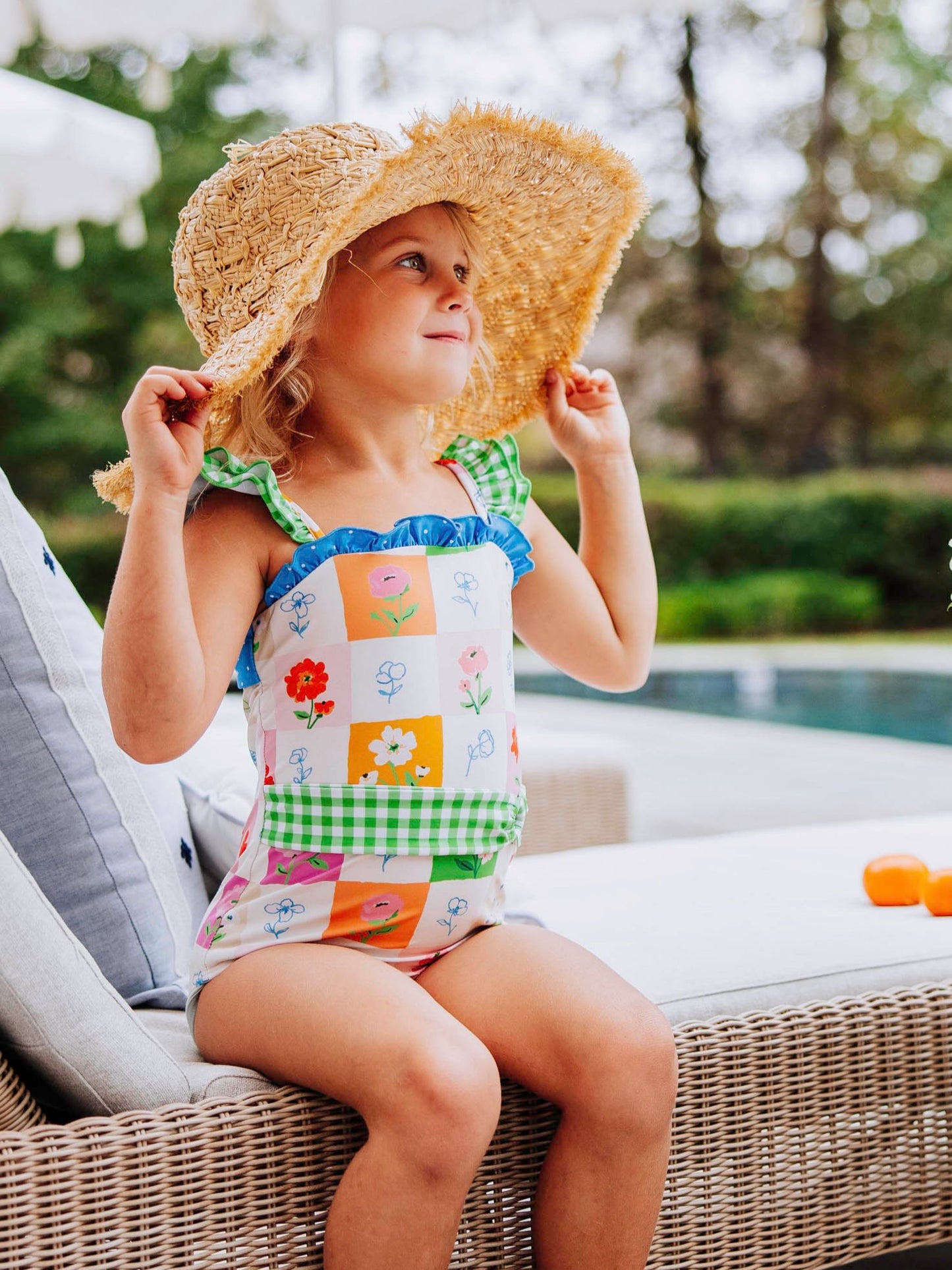 Maisie One Piece - Checkered Blooms