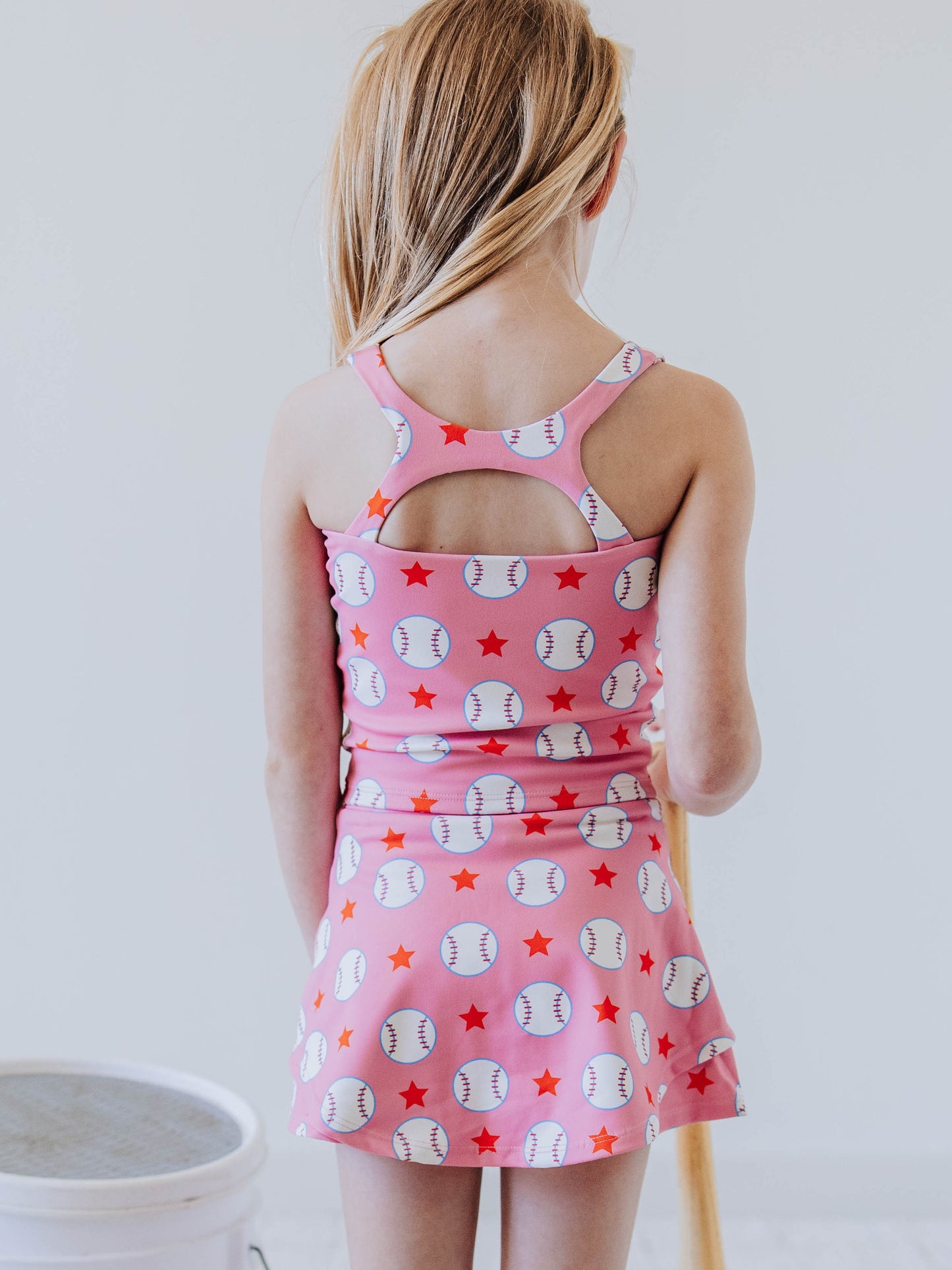 Active Skort Set - Allstar Baseball Pink