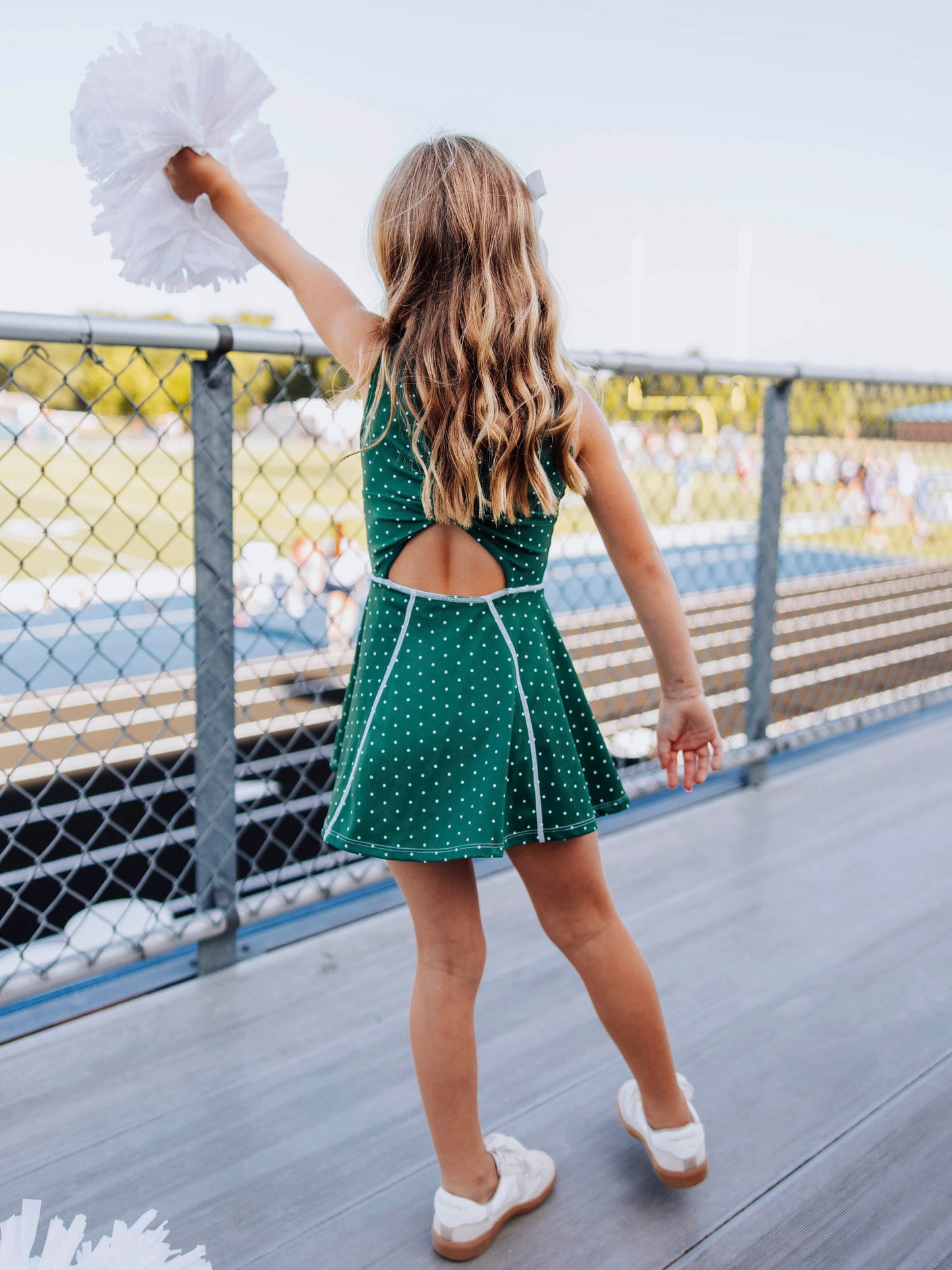 Tennis Dress - Deep Green Dot