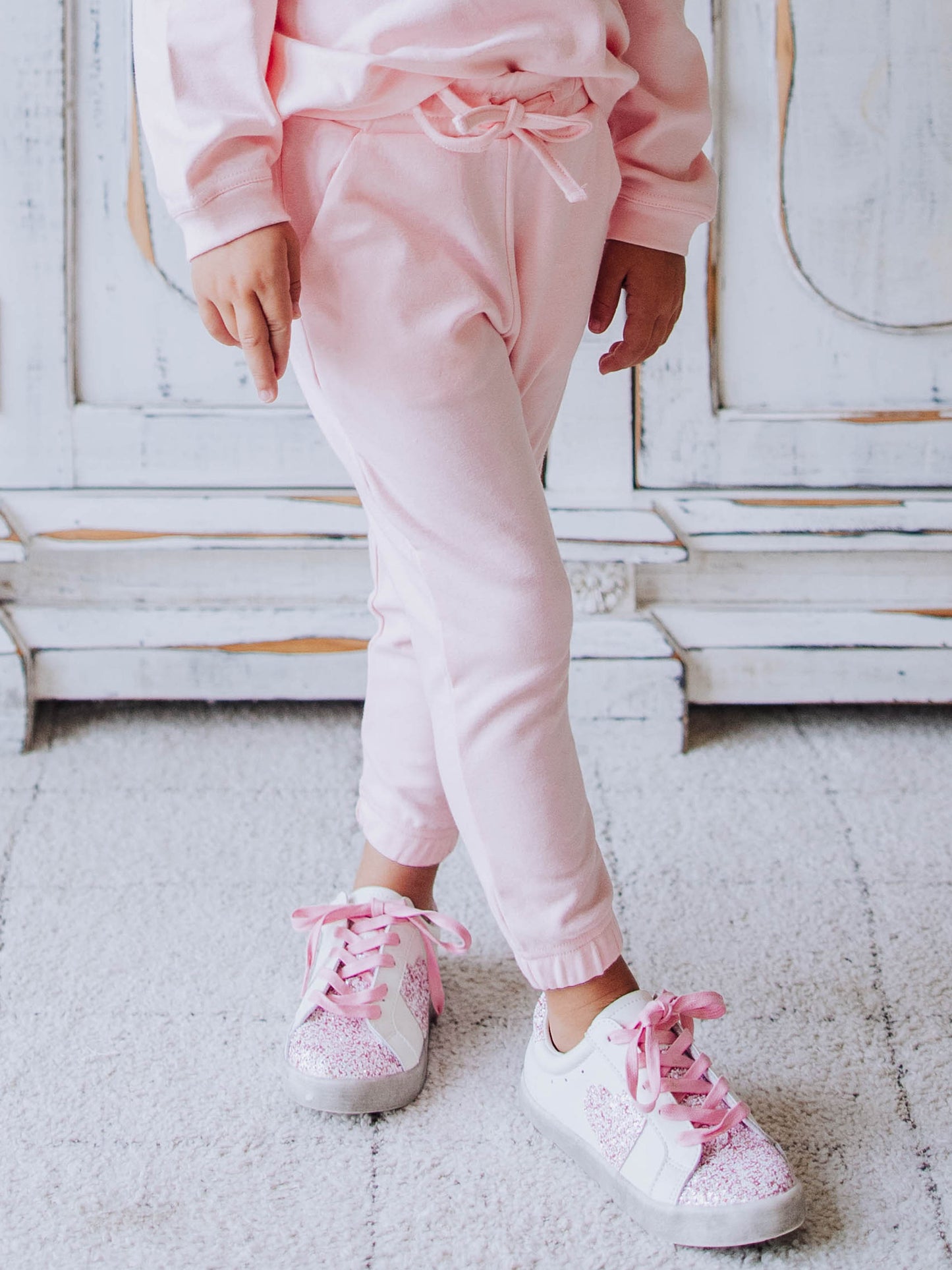 Warm Knit Joggers - Pink