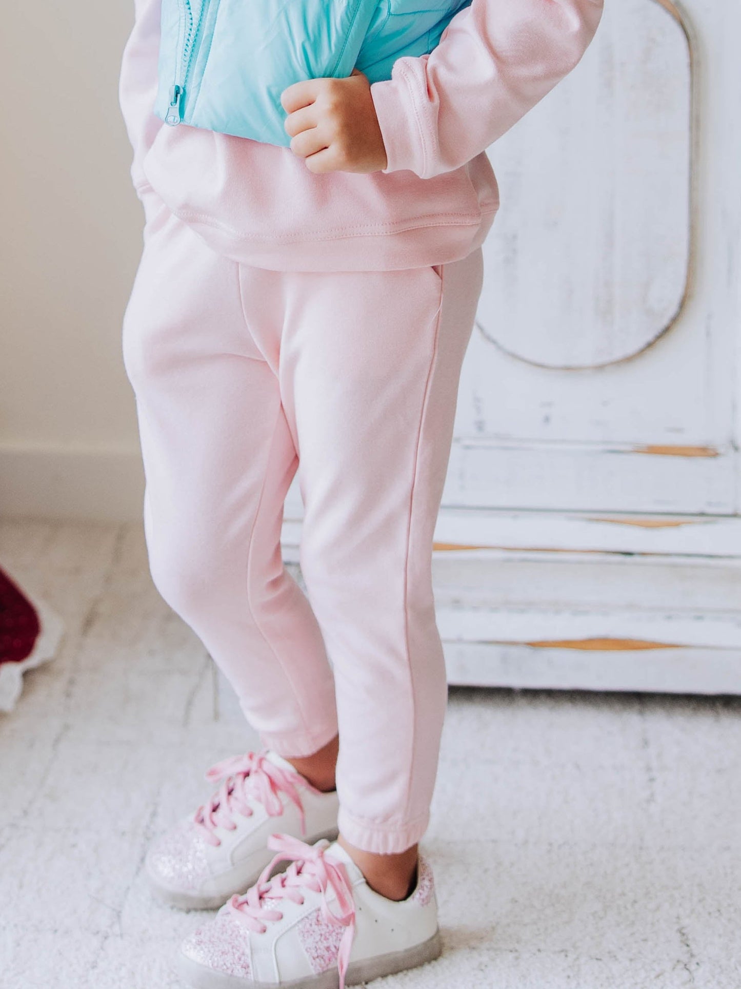 Warm Knit Joggers - Pink