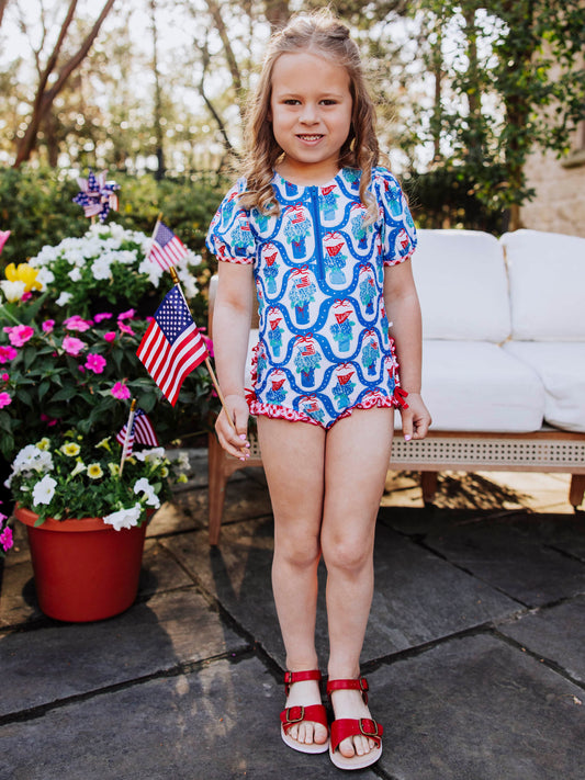 Solid Rash Guard - Star Spangled Banner