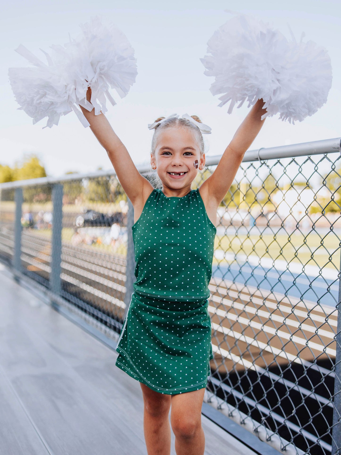 Active Skort Set - Deep Green Dot