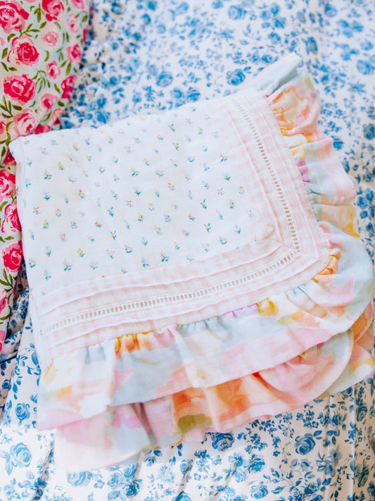 Keepsake Lace Swaddle - Cotton Candy