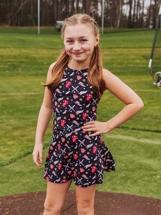 Active Skort Set - Midnight Softballs