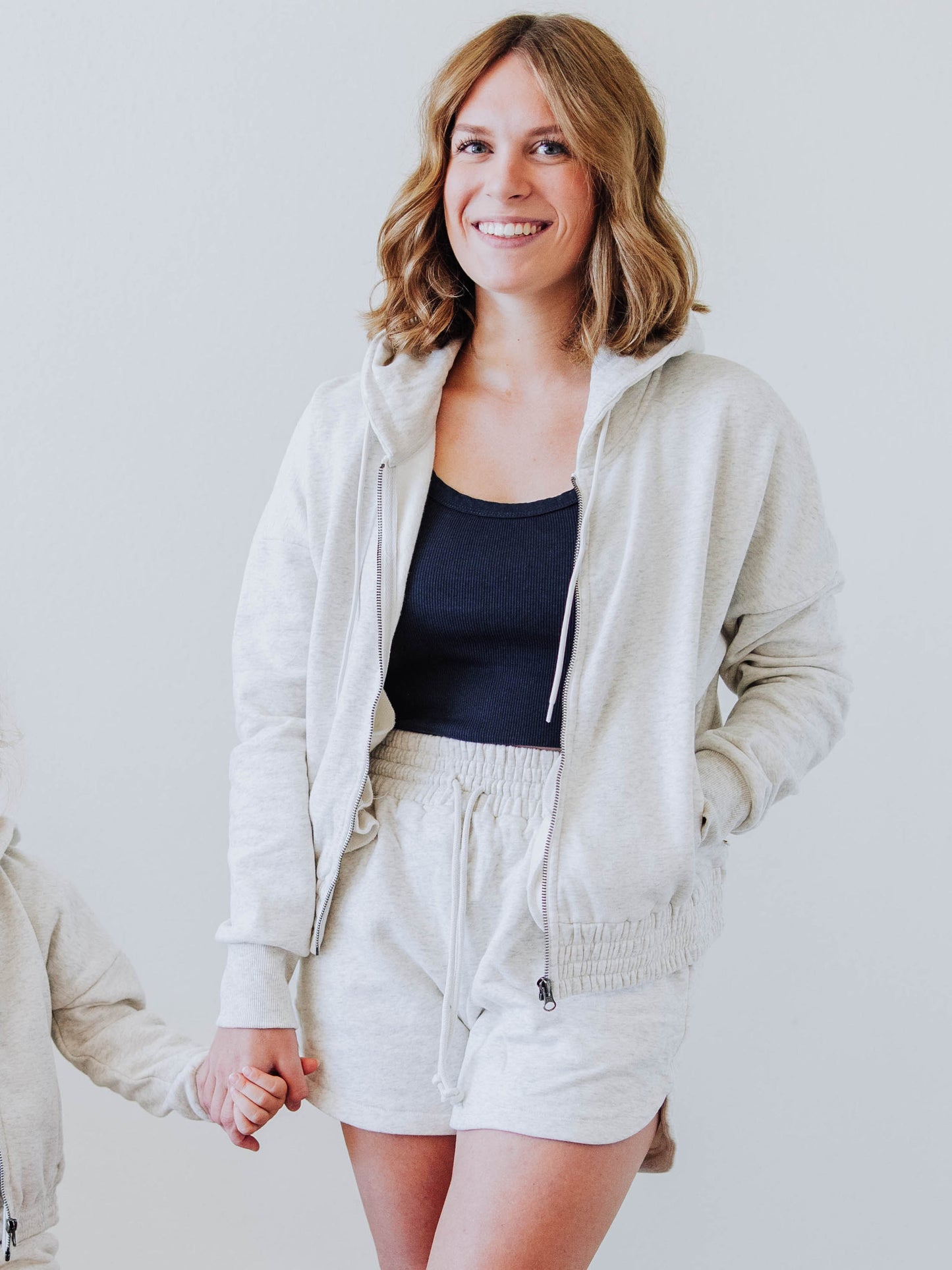 Women's 2 Piece Hooded Active Set - Going Gray