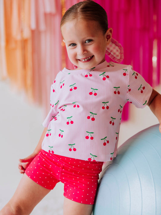 All in Motion Set - Cherry Stripe